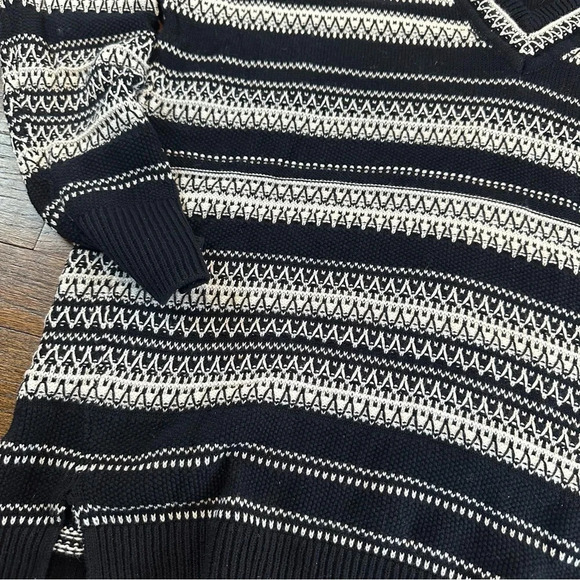 VINCE NAVY/WHITE CONTRAST STITCH SWEATER SIZE  Small 100% Cotton Q0483 - Picture 8 of 8